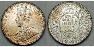 1 Rupee Raj Britannico (1858-1947) Argento Giorgio V (1865-1936)