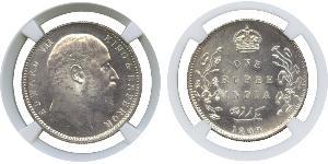 1 Rupee Raj Britannico (1858-1947) Argento Edoardo VII (1841-1910)