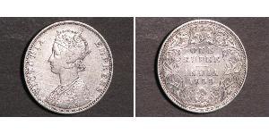 1 Rupee Raj Britannico (1858-1947) Argento Vittoria (1819 - 1901)