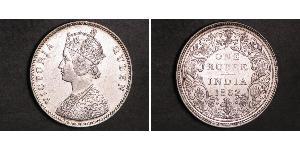 1 Rupee Raj Britannico (1858-1947) Argento Vittoria (1819 - 1901)