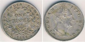 1 Rupee Raj Britannico (1858-1947) Argento Guglielmo IV (1765-1837)