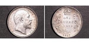 1 Rupee Raj Britannico (1858-1947) Argento Edoardo VII (1841-1910)