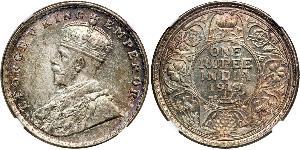 1 Rupee Raj Britannico (1858-1947) Argento Giorgio V (1865-1936)