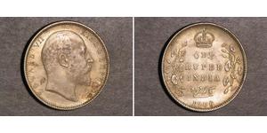 1 Rupee Raj Britannico (1858-1947) Argento Edoardo VII (1841-1910)