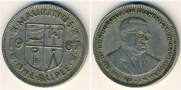 1 Rupee Mauritius Copper/Nickel 