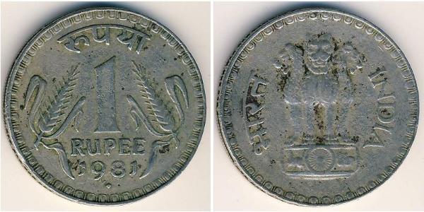 1 Rupee Inde (1950 - ) Cuivre/Nickel 