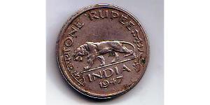 1 Rupee Raj Británico (1858-1947) Níquel Jorge VI (1895-1952)