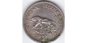 1 Rupee Raj Británico (1858-1947) Níquel Jorge VI (1895-1952)