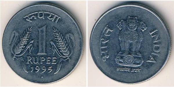 1 Rupee India (1950 - ) Níquel/Cobre 