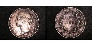 1 Rupee Compañía Británica de las Indias Orientales (1757-1858) Plata Victoria (1819 - 1901)