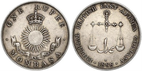 1 Rupee Imperio británico (1497 - 1949) Plata 