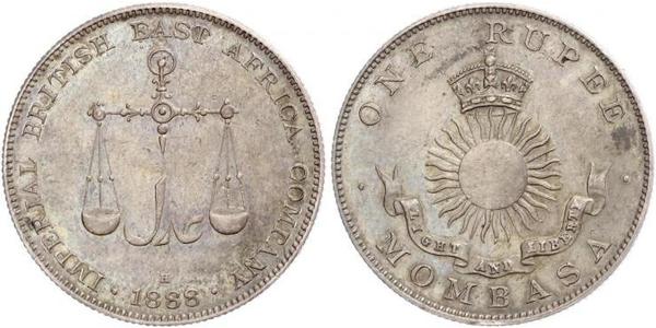 1 Rupee Imperio británico (1497 - 1949) Plata 