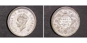 1 Rupee India Plata 