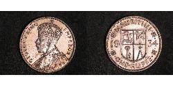 1 Rupee Mauricio Plata Jorge V (1865-1936)