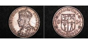 1 Rupee Mauricio Plata Jorge V (1865-1936)