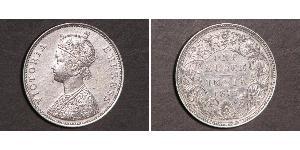 1 Rupee Raj Británico (1858-1947) Plata Victoria (1819 - 1901)