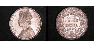 1 Rupee Raj Británico (1858-1947) Plata Victoria (1819 - 1901)