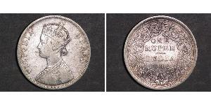 1 Rupee Raj Británico (1858-1947) Plata Victoria (1819 - 1901)