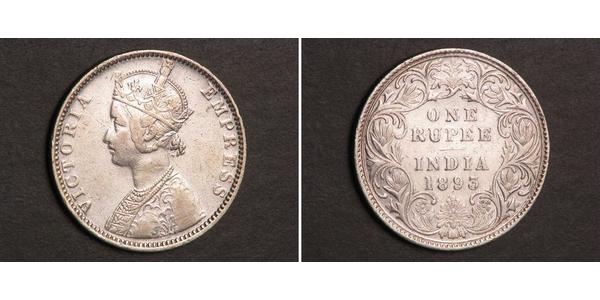 1 Rupee Raj Británico (1858-1947) Plata Victoria (1819 - 1901)