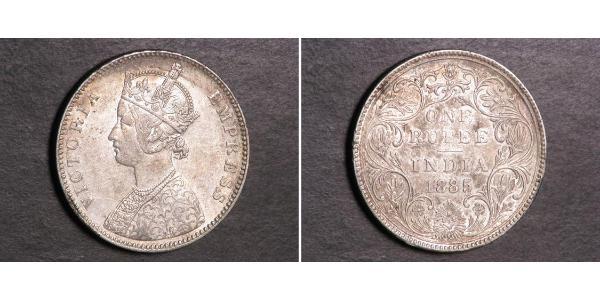 1 Rupee Raj Británico (1858-1947) Plata Victoria (1819 - 1901)