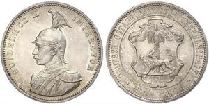 1 Rupee África Oriental Alemana (1885-1919) Plata 