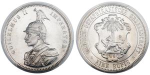 1 Rupee África Oriental Alemana (1885-1919) Plata 