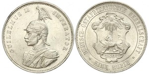 1 Rupee África Oriental Alemana (1885-1919) Plata 