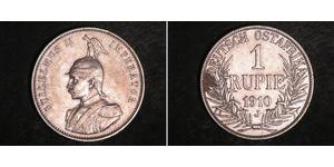 1 Rupee África Oriental Alemana (1885-1919) Plata Wilhelm II, German Emperor (1859-1941)