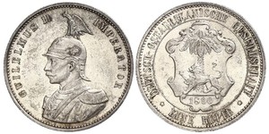 1 Rupee África Oriental Alemana (1885-1919) Plata 