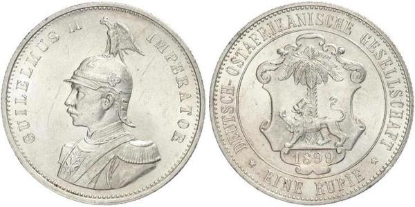 1 Rupee África Oriental Alemana (1885-1919) Plata 