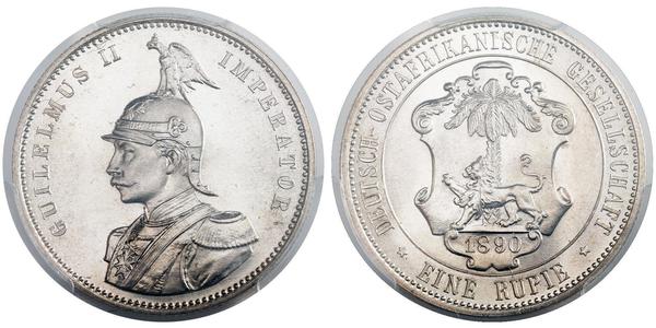 1 Rupee África Oriental Alemana (1885-1919) Plata 