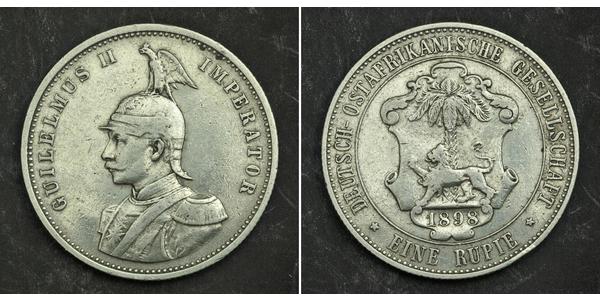 1 Rupee África Oriental Alemana (1885-1919) Plata 