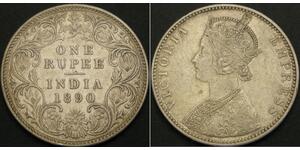 1 Rupee Britisch-Indien (1858-1947) Silber Victoria (1819 - 1901)