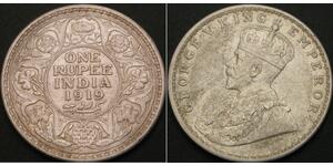 1 Rupee Britisch-Indien (1858-1947) Silber George V (1865-1936)