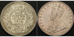 1 Rupee Britisch-Indien (1858-1947) Silber George V (1865-1936)