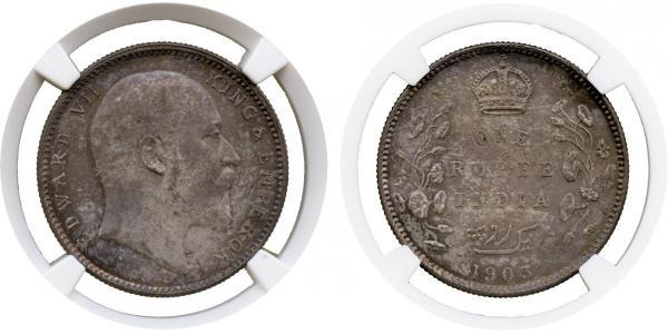 1 Rupee Britisch-Indien (1858-1947) Silber Eduard VII (1841-1910)