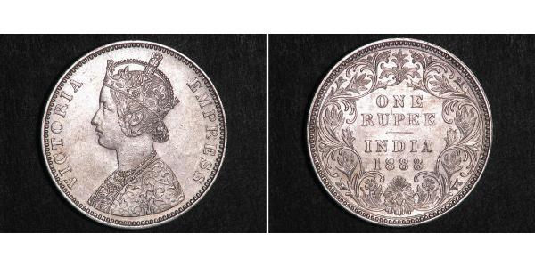 1 Rupee Britisch-Indien (1858-1947) Silber Victoria (1819 - 1901)