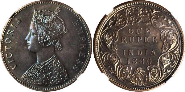 1 Rupee Britisch-Indien (1858-1947) Silber Victoria (1819 - 1901)