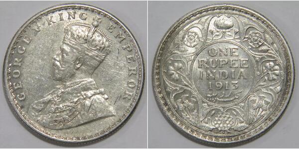 1 Rupee Britisch-Indien (1858-1947) Silber George V (1865-1936)