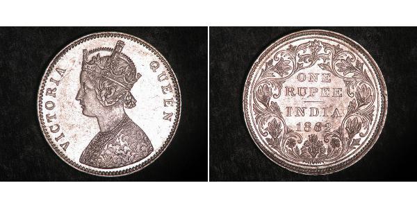 1 Rupee Britisch-Indien (1858-1947) Silber Victoria (1819 - 1901)