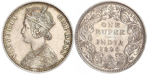 1 Rupee Britisch-Indien (1858-1947) Silber Victoria (1819 - 1901)