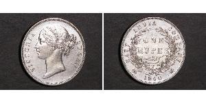 1 Rupee Britische Ostindien-Kompanie (1757-1858) Silber Victoria (1819 - 1901)