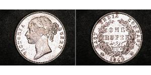 1 Rupee Britische Ostindien-Kompanie (1757-1858) Silber Victoria (1819 - 1901)