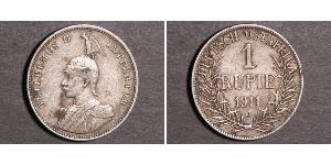 1 Rupee Deutsch-Ostafrika (1885-1919) Silber Wilhelm II, German Emperor (1859-1941)