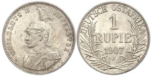 1 Rupee Deutsch-Ostafrika (1885-1919) Silber Wilhelm II, German Emperor (1859-1941)