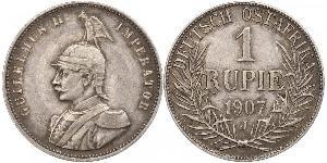 1 Rupee Deutsch-Ostafrika (1885-1919) Silber Wilhelm II, German Emperor (1859-1941)