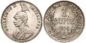 1 Rupee Deutsch-Ostafrika (1885-1919) Silber Wilhelm II, German Emperor (1859-1941)