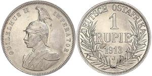 1 Rupee Deutsch-Ostafrika (1885-1919) Silber Wilhelm II, German Emperor (1859-1941)