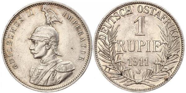 1 Rupee Deutsch-Ostafrika (1885-1919) Silber Wilhelm II, German Emperor (1859-1941)