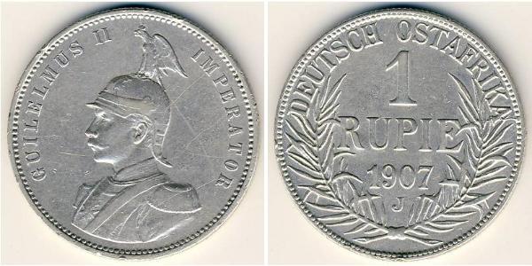 1 Rupee Deutsch-Ostafrika (1885-1919) Silber Wilhelm II, German Emperor (1859-1941)